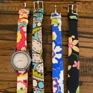 Vera Bradley watch with interchangeable bands